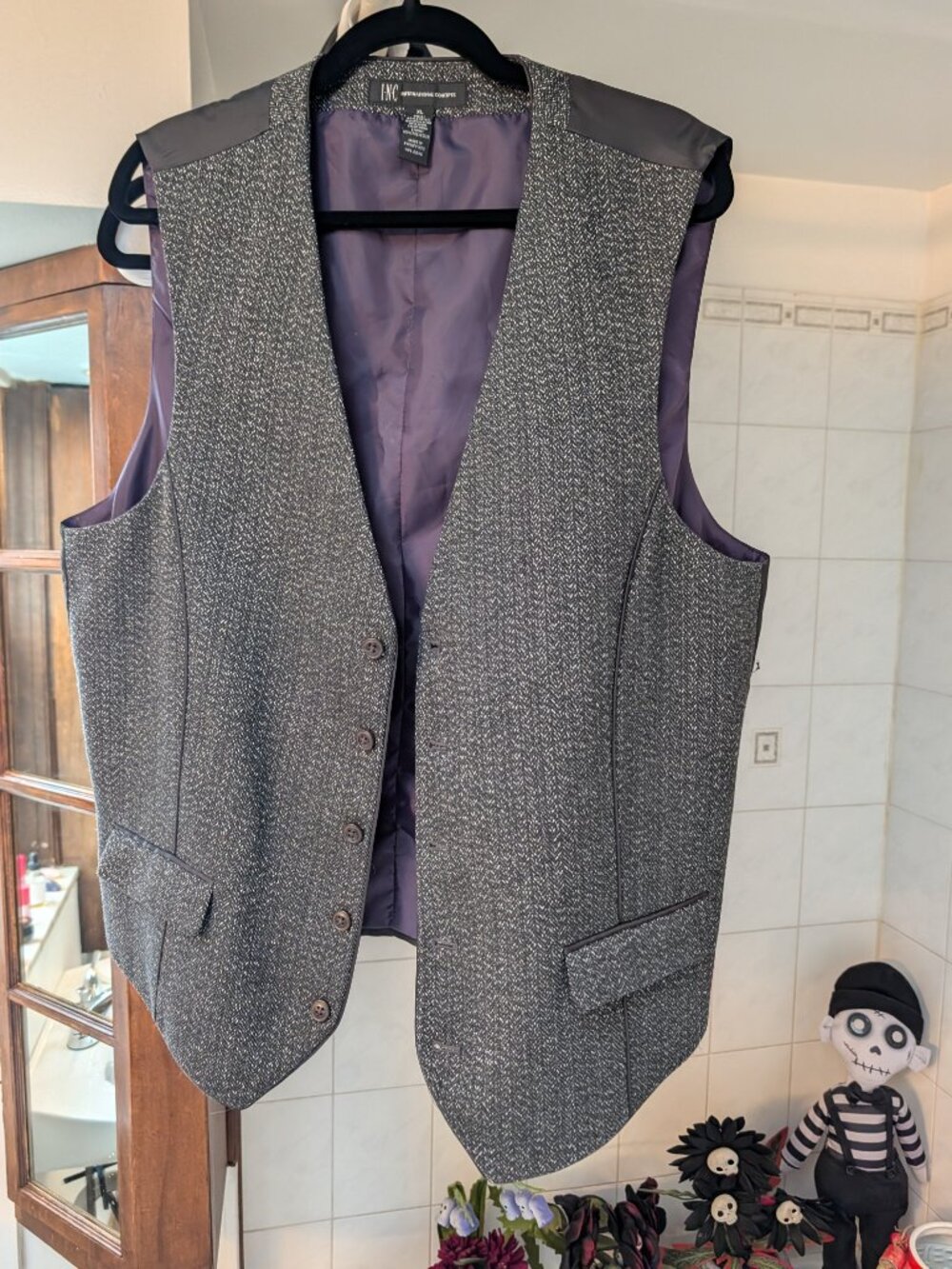INC International Concepts Men’s Herringbone Suit Vest Size XL